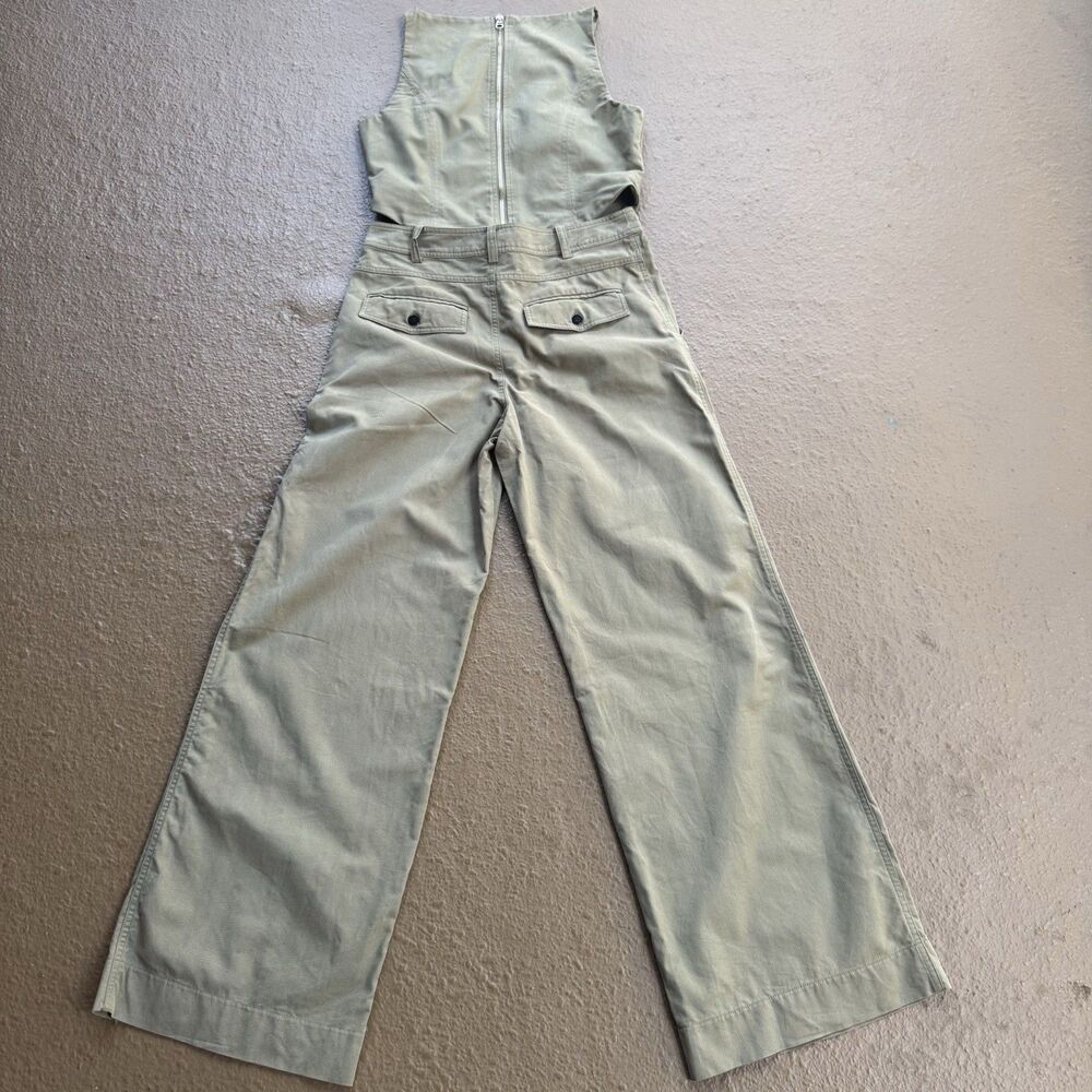 WAYF Olive Green Two-piece Set Cropped top & Wide-leg Oversized Pants Size S - Picture 14 of 16
